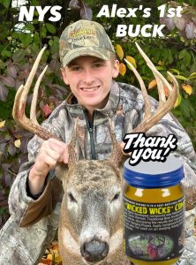 ALEX'S 1ST BUCK! SMOKEY'S WICKED WICKS COMPOUND!